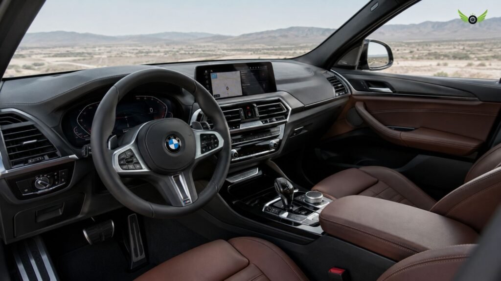BMW X4 interior with digital displays and infotainment technology