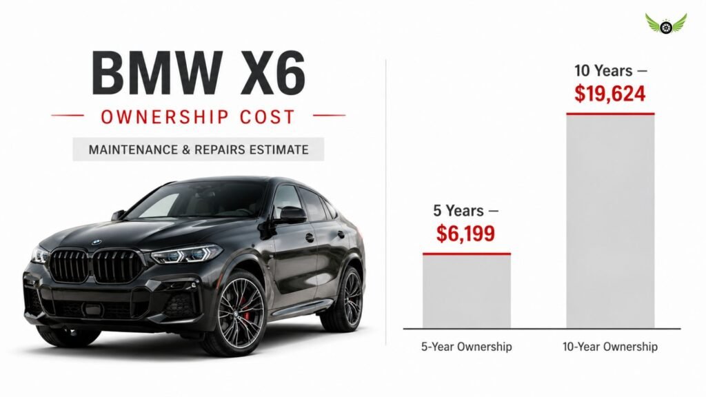 BMW X6 five-year and ten-year maintenance and repair cost comparison