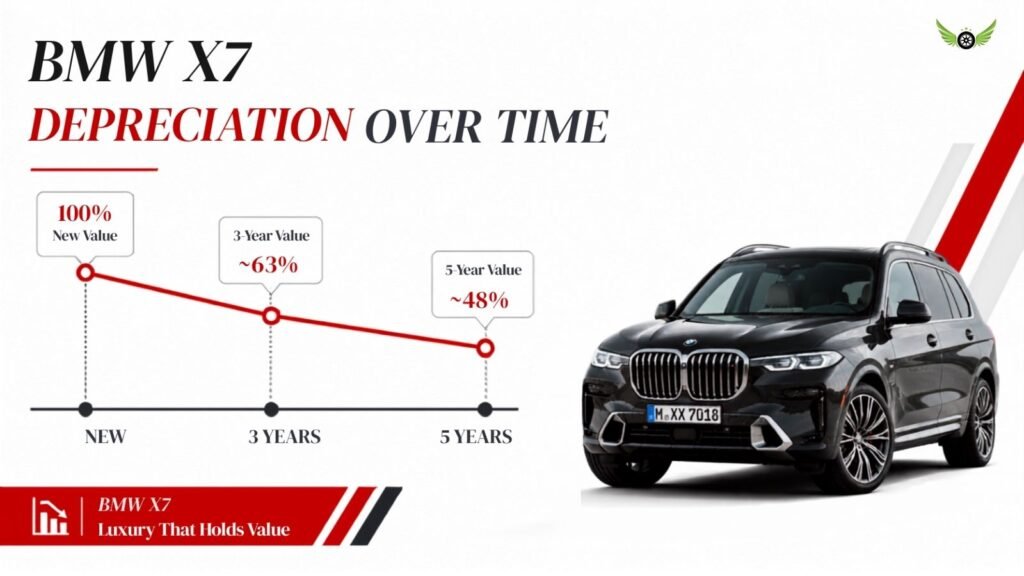 BMW X7 resale value and depreciation over three and five years