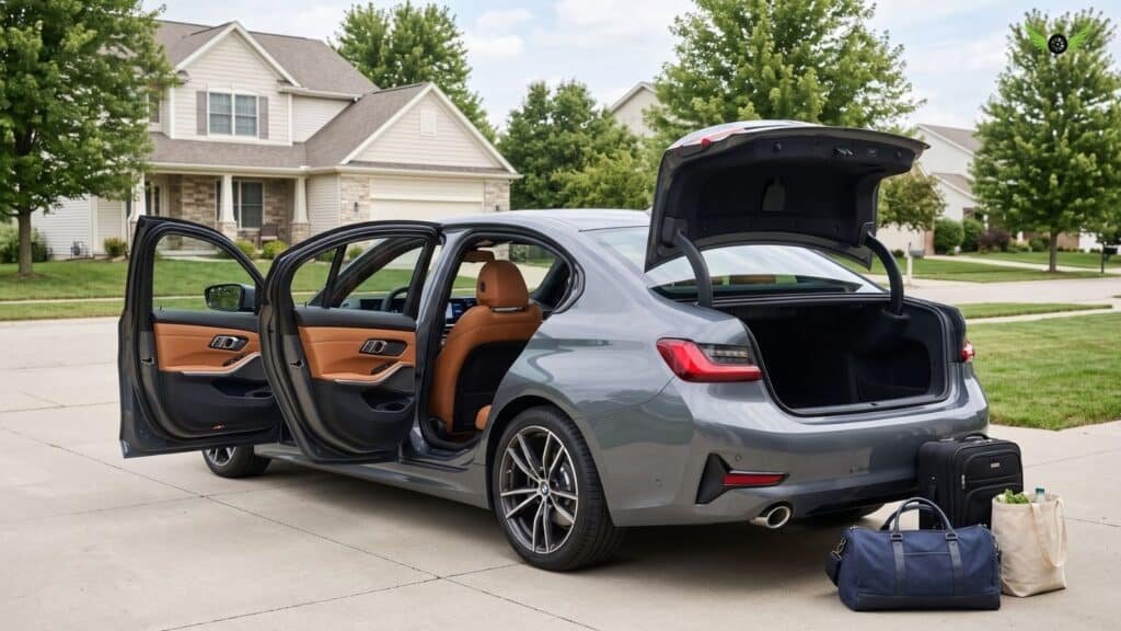 2026 BMW 3 Series interior and trunk showing everyday comfort and practicality