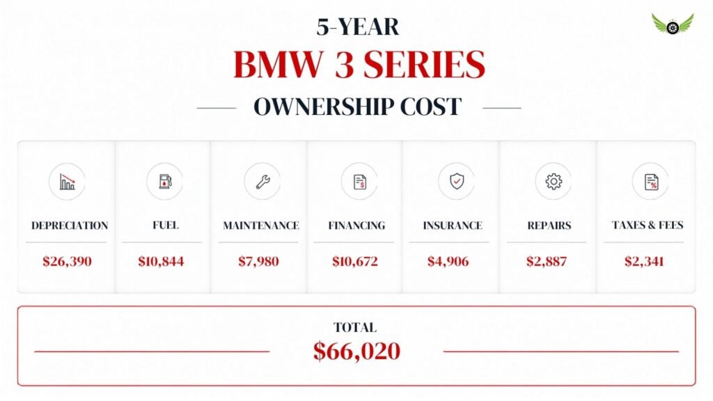2026 BMW 3 Series 330i five-year ownership cost breakdown