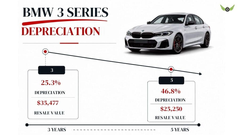 BMW 3 Series three-year and five-year depreciation and resale value