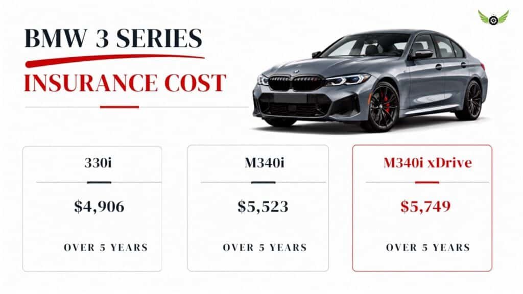 2026 BMW 3 Series insurance cost by trim
