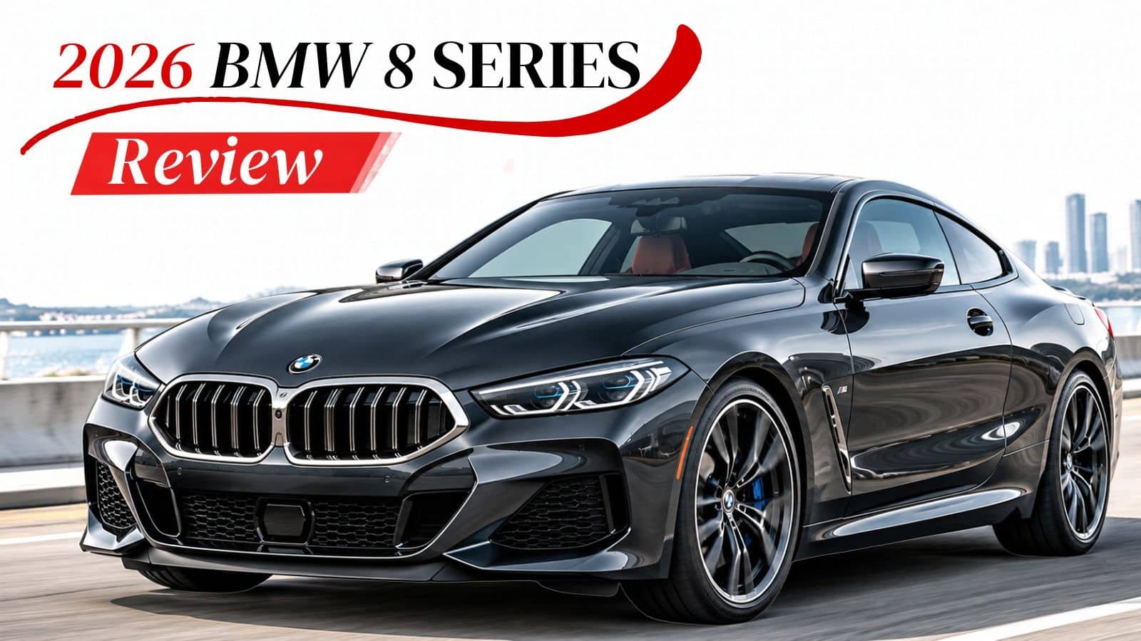 2026 BMW 8 Series luxury coupe exterior on a white background
