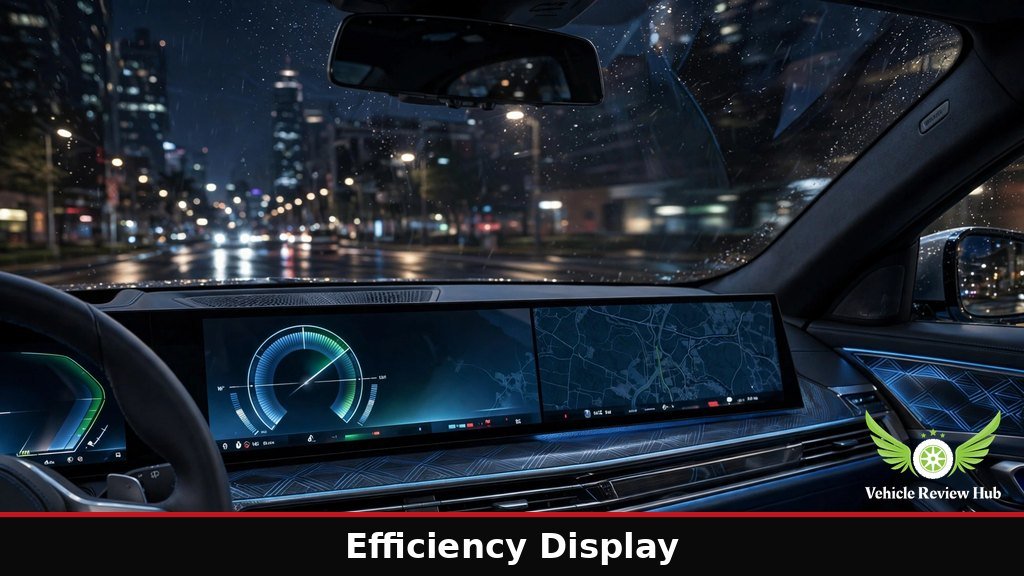 BMW i5 interior efficiency display