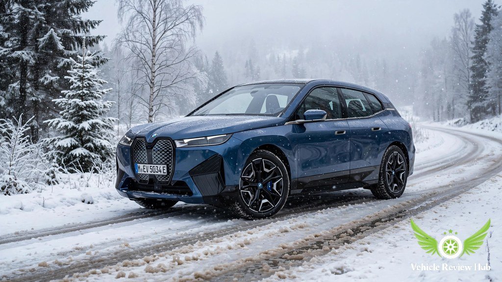BMW iX winter range cold weather driving