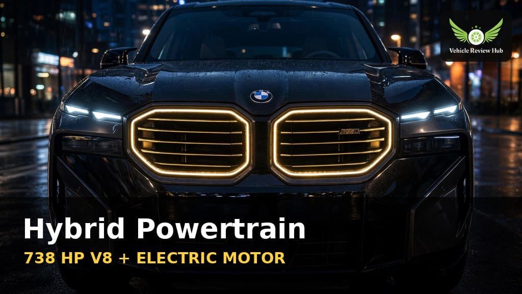 BMW XM plug-in hybrid powertrain 738 hp specs