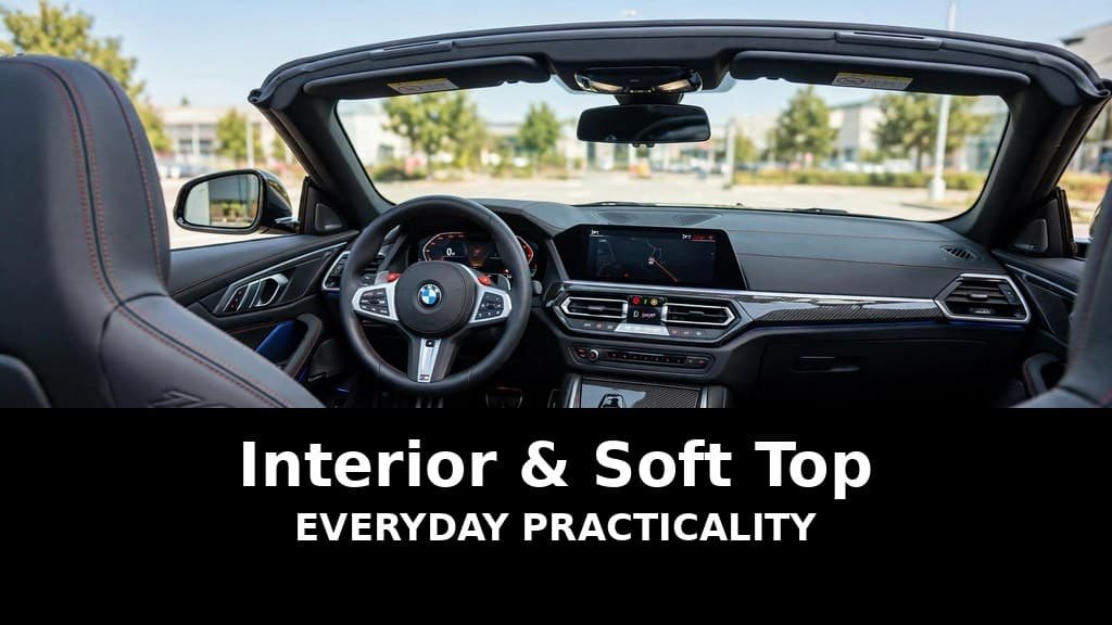 BMW Z4 Roadster interior soft top everyday practicality