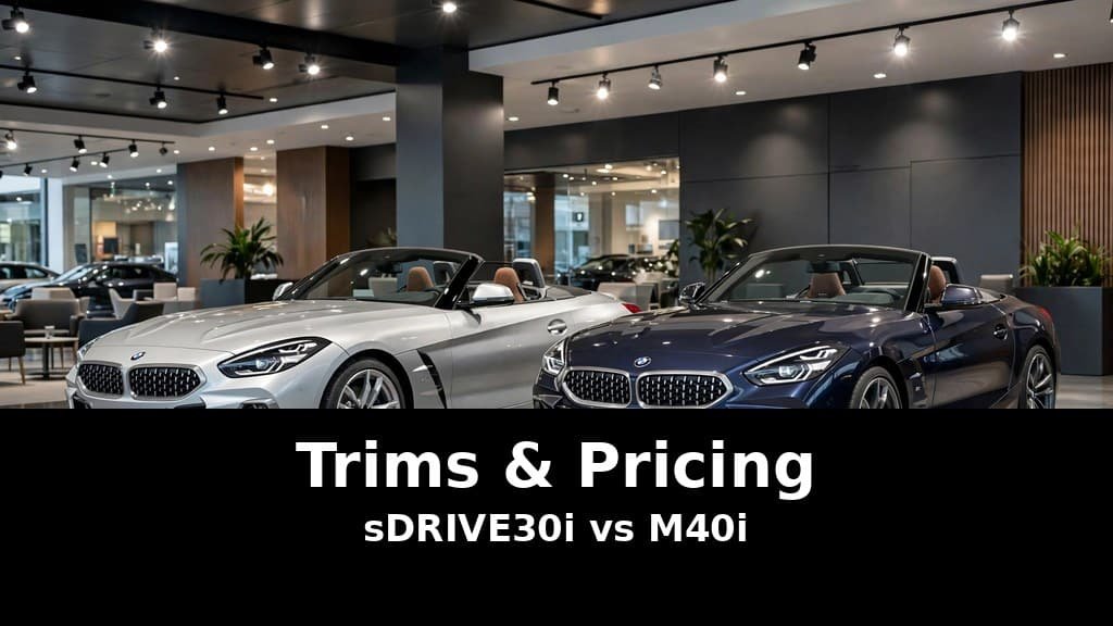 2026 BMW Z4 Roadster trims and pricing sDrive30i vs M40i