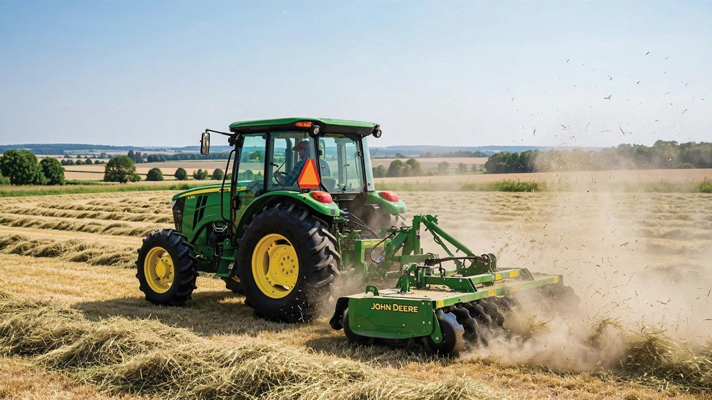 John Deere 5M Series performance during hay mowing