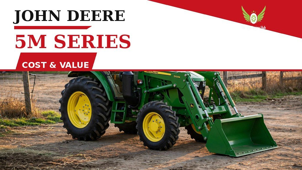 John Deere 5M Series Cost and Value featured banner with a green tractor photo
