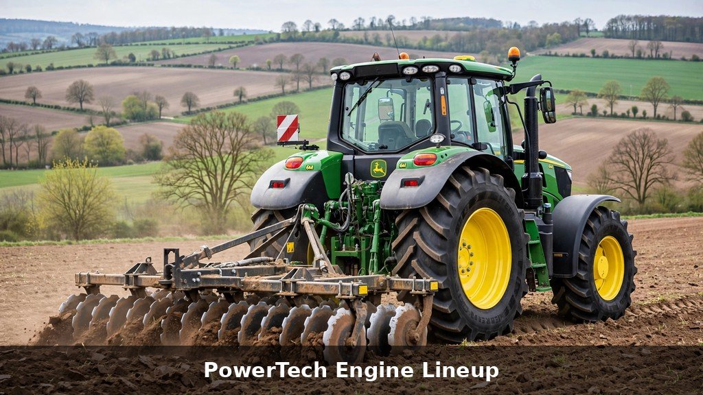 John Deere 6M tractor tilling a field