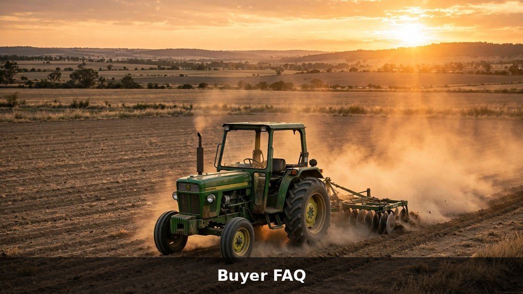 John Deere 6110M tractor at work during golden hour