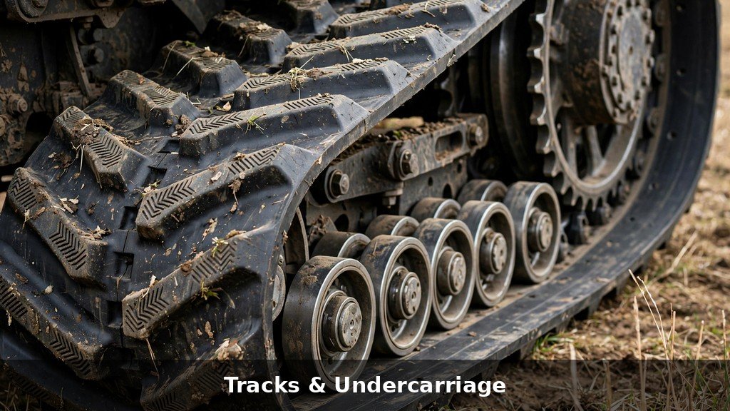 John Deere 8RX Series maintenance - track undercarriage and belt inspection