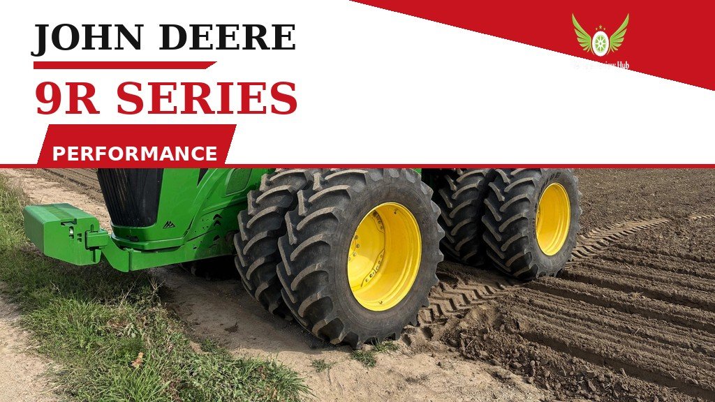 John Deere 9R Series Performance featured banner with the tractor in a plowed field