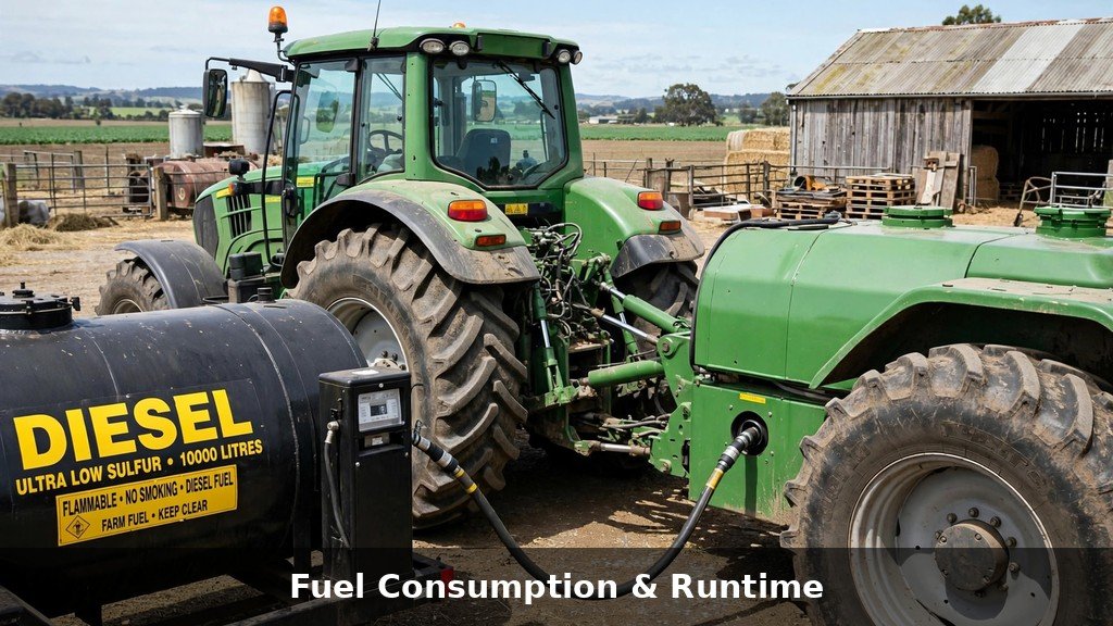 John Deere 9R Series fuel consumption and runtime
