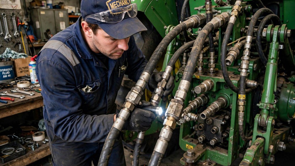 John Deere 9R Series reliability hydraulic system inspection