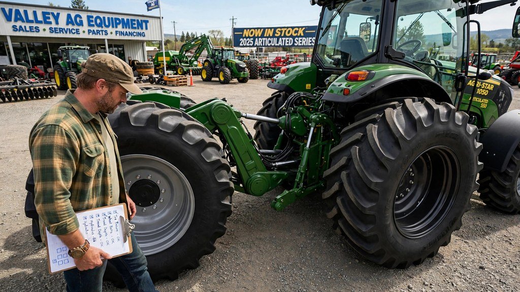John Deere 9R Series used tractor tire inspection checklist