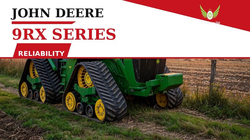 John Deere 9RX Series Reliability featured banner showing the tracked tractor in a field