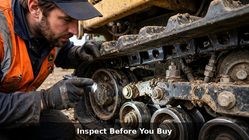 John Deere 9520RX ownership cost: inspecting the track undercarriage before buying