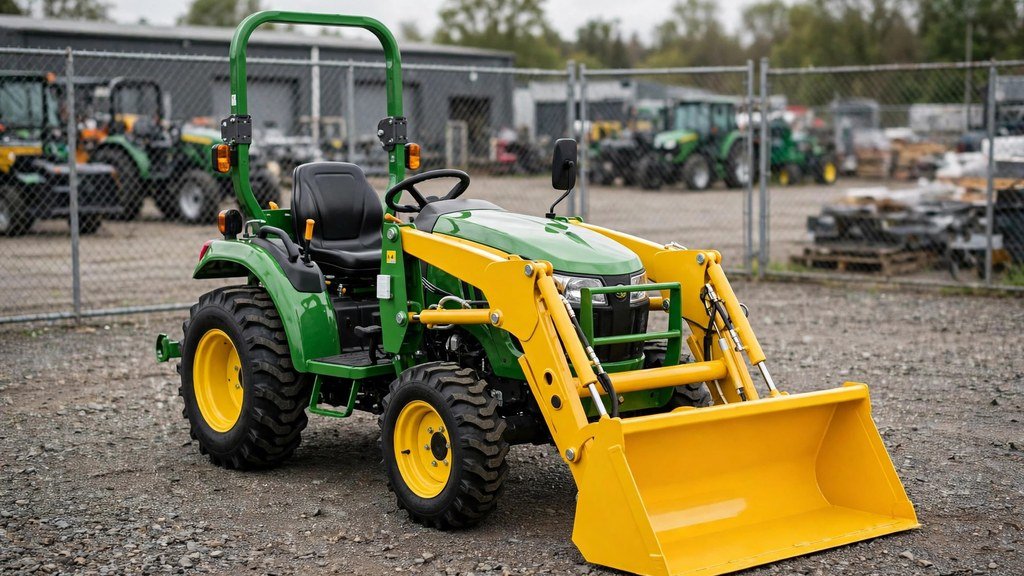 Clean John Deere 3046R on a dealership lot showing strong resale value
