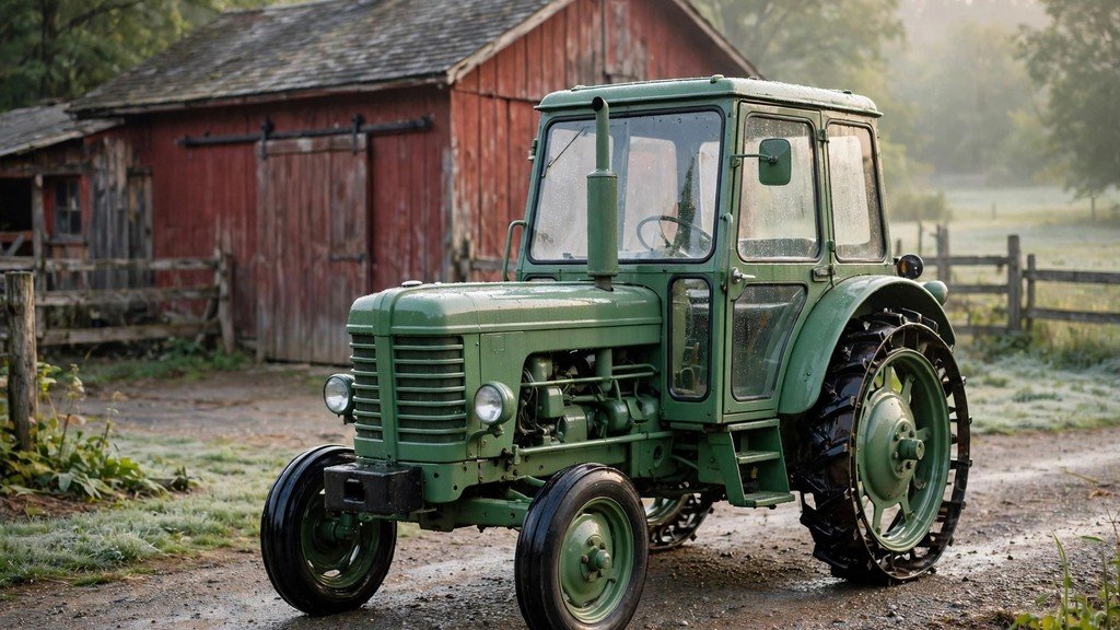 Clean John Deere 4055 tractor parked on a farm driveway for resale - Vehicle Review Hub