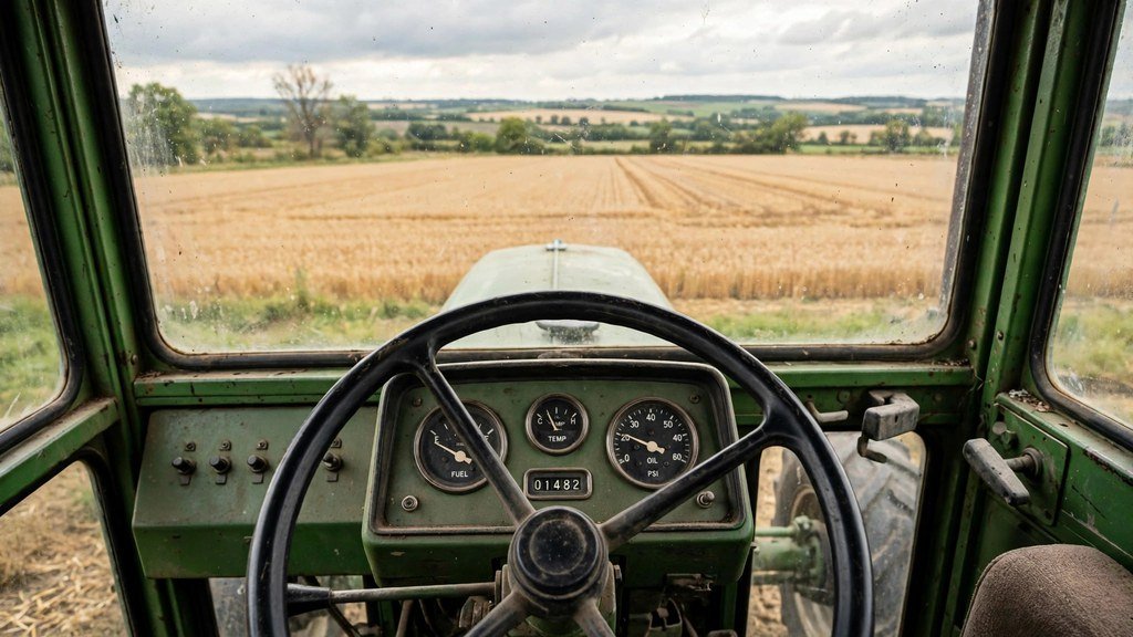 John Deere 6400 cab view with display and controls - Vehicle Review Hub