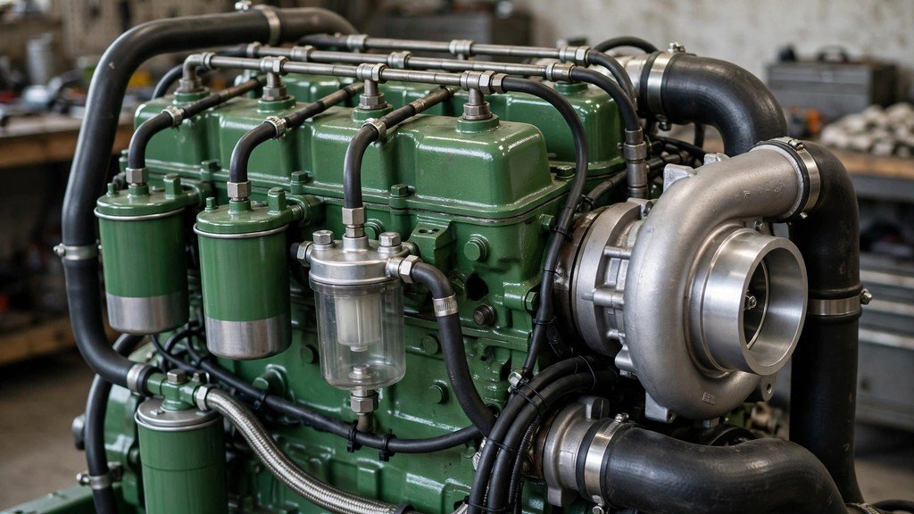 John Deere 8RT 410 9.0L diesel engine bay - Vehicle Review Hub