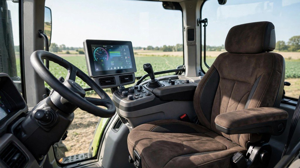 John Deere 9620RX cab controls - Vehicle Review Hub