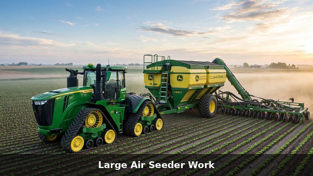 John Deere 9620RX performance seeding with a large air seeder - Vehicle Review Hub