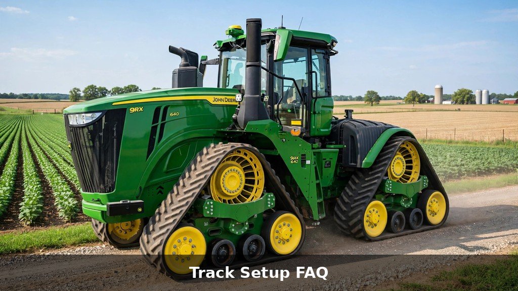 John Deere 9620RX performance four-track setup on a farm road - Vehicle Review Hub