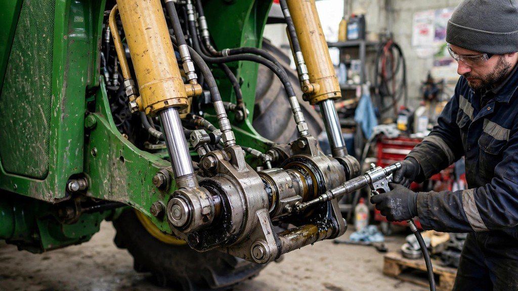 John Deere 9630 articulation joint greasing - Vehicle Review Hub
