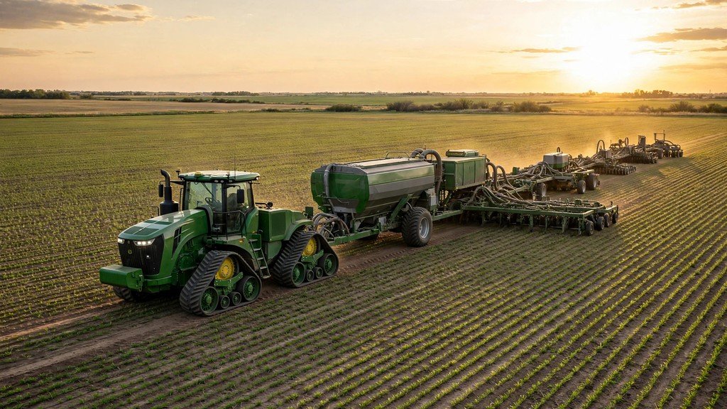 John Deere 9RX 590 performance seeding with a large air seeder - Vehicle Review Hub