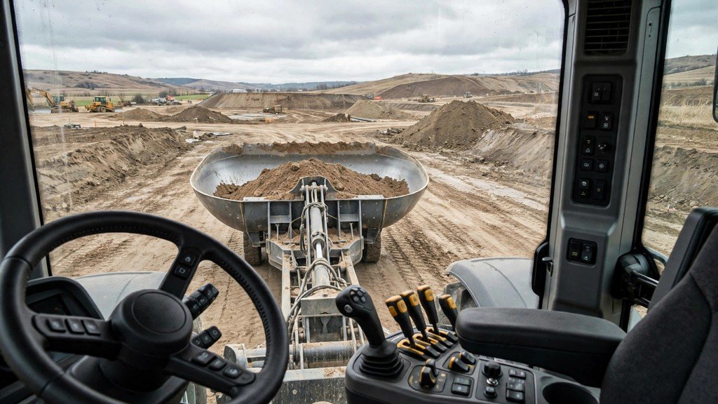 John Deere Scraper-Special Tractors performance from the operator cab view - Vehicle Review Hub