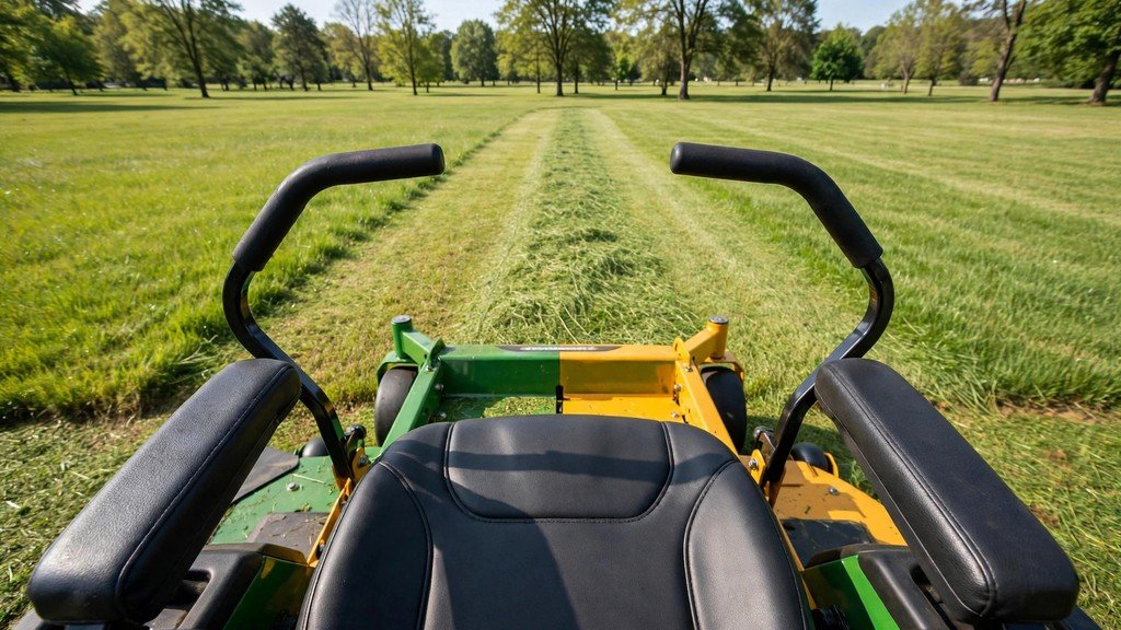 John Deere Z355E steering levers and operator comfort - Vehicle Review Hub