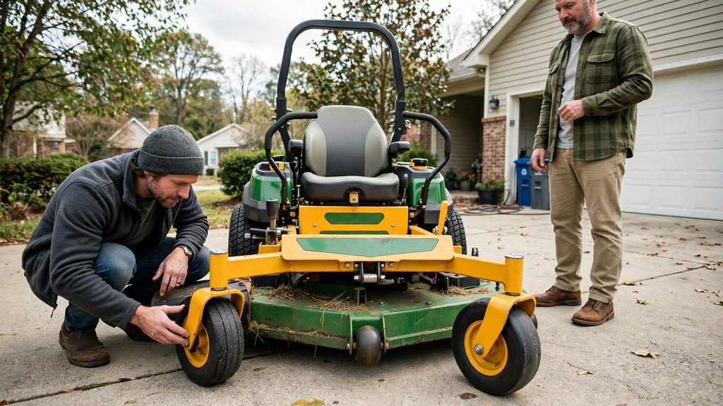 John Deere Z355E used zero-turn mower inspection before buying - Vehicle Review Hub